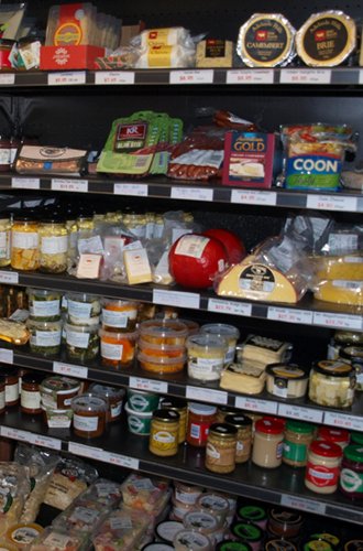locally produced smallgoods shelves